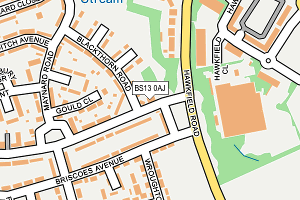 BS13 0AJ map - OS OpenMap – Local (Ordnance Survey)