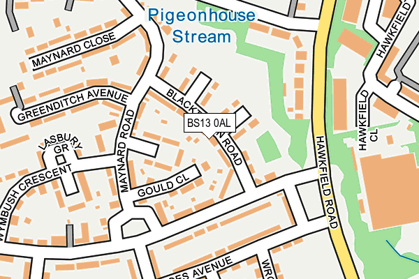 BS13 0AL map - OS OpenMap – Local (Ordnance Survey)