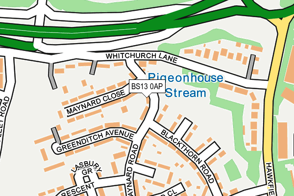 BS13 0AP map - OS OpenMap – Local (Ordnance Survey)