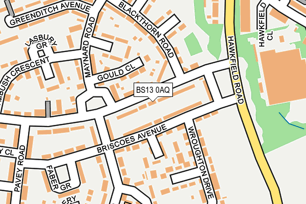 BS13 0AQ map - OS OpenMap – Local (Ordnance Survey)