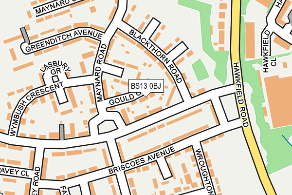 BS13 0BJ map - OS OpenMap – Local (Ordnance Survey)