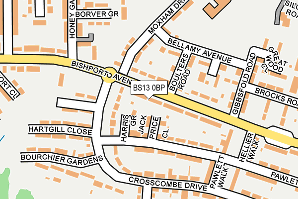 BS13 0BP map - OS OpenMap – Local (Ordnance Survey)