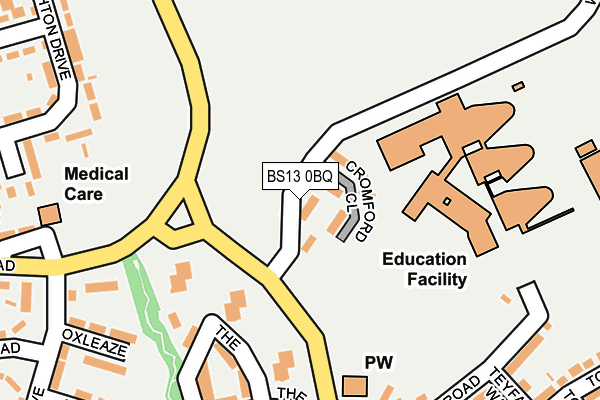 BS13 0BQ map - OS OpenMap – Local (Ordnance Survey)