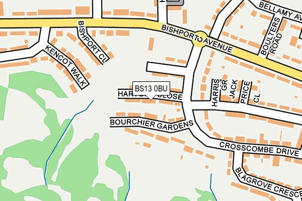BS13 0BU map - OS OpenMap – Local (Ordnance Survey)