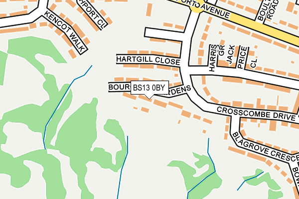 BS13 0BY map - OS OpenMap – Local (Ordnance Survey)