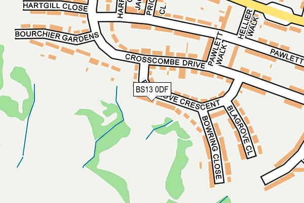 BS13 0DF map - OS OpenMap – Local (Ordnance Survey)