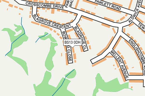 BS13 0DH map - OS OpenMap – Local (Ordnance Survey)