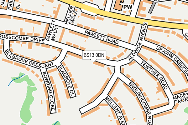 BS13 0DN map - OS OpenMap – Local (Ordnance Survey)