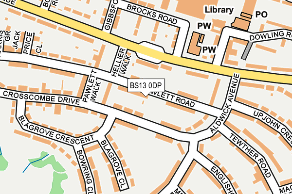 BS13 0DP map - OS OpenMap – Local (Ordnance Survey)
