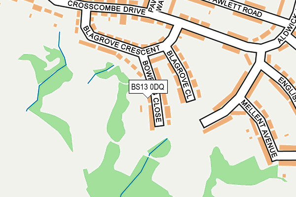 BS13 0DQ map - OS OpenMap – Local (Ordnance Survey)