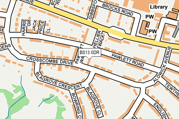 BS13 0DR map - OS OpenMap – Local (Ordnance Survey)
