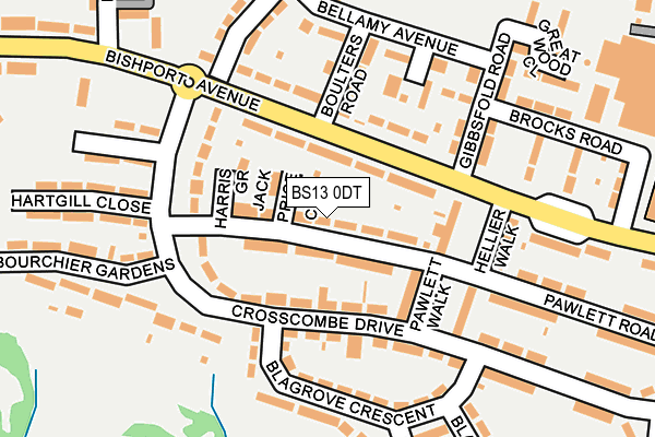 BS13 0DT map - OS OpenMap – Local (Ordnance Survey)