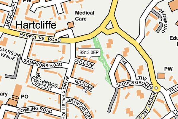 BS13 0EP map - OS OpenMap – Local (Ordnance Survey)