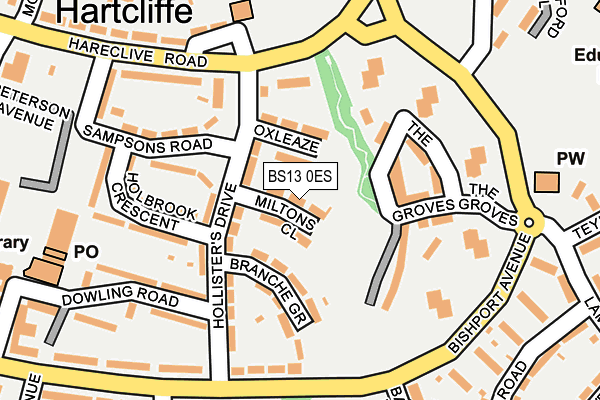 BS13 0ES map - OS OpenMap – Local (Ordnance Survey)