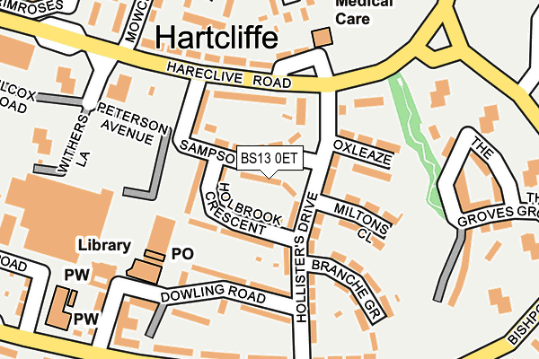 BS13 0ET map - OS OpenMap – Local (Ordnance Survey)