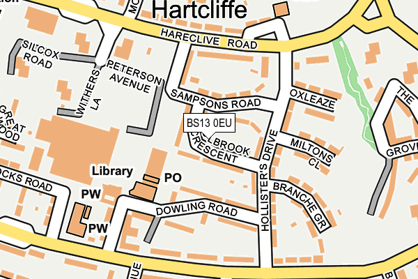 BS13 0EU map - OS OpenMap – Local (Ordnance Survey)