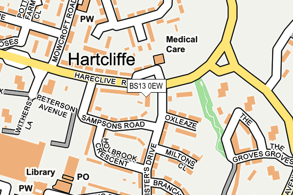 BS13 0EW map - OS OpenMap – Local (Ordnance Survey)