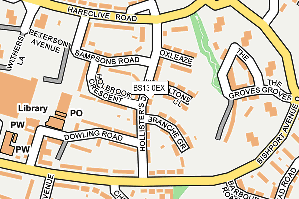 BS13 0EX map - OS OpenMap – Local (Ordnance Survey)