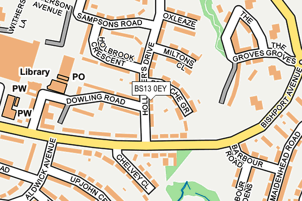 BS13 0EY map - OS OpenMap – Local (Ordnance Survey)