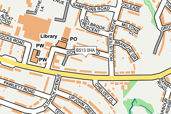 BS13 0HA map - OS OpenMap – Local (Ordnance Survey)