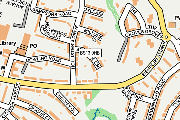 BS13 0HB map - OS OpenMap – Local (Ordnance Survey)