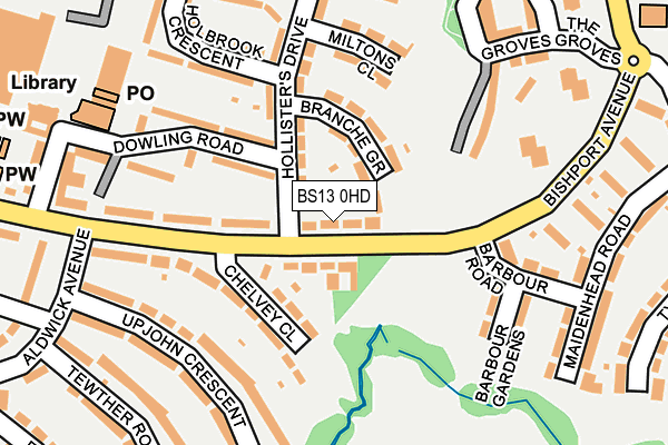 BS13 0HD map - OS OpenMap – Local (Ordnance Survey)