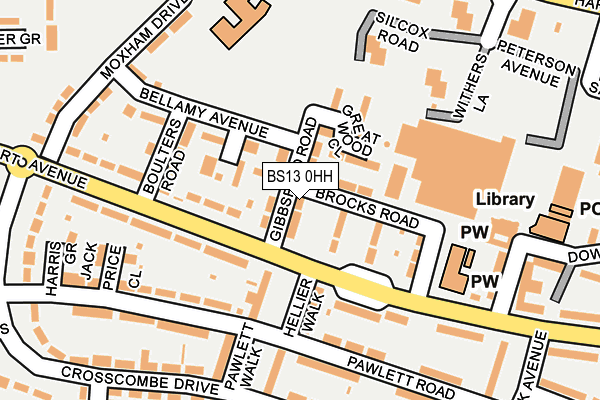 BS13 0HH map - OS OpenMap – Local (Ordnance Survey)