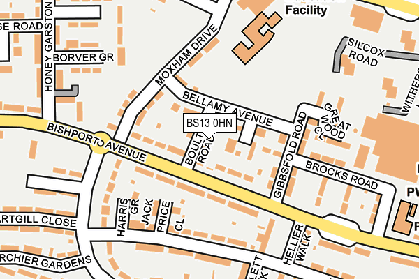 BS13 0HN map - OS OpenMap – Local (Ordnance Survey)