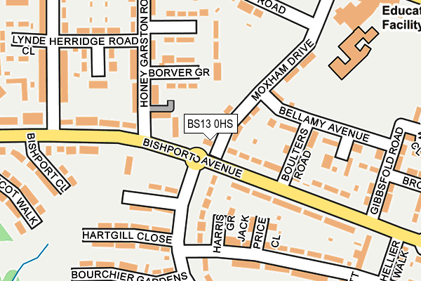 BS13 0HS map - OS OpenMap – Local (Ordnance Survey)