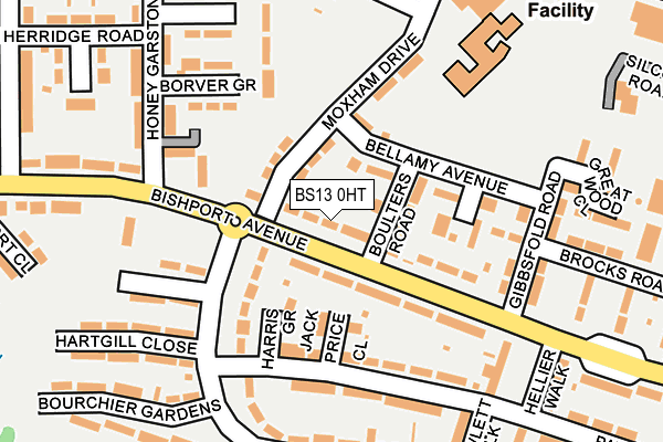 BS13 0HT map - OS OpenMap – Local (Ordnance Survey)