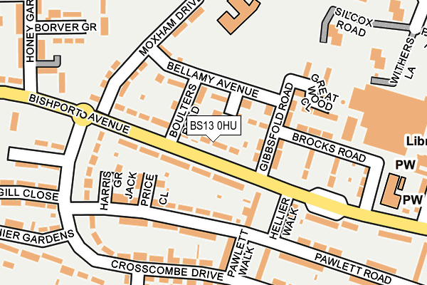 BS13 0HU map - OS OpenMap – Local (Ordnance Survey)