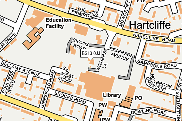 BS13 0JJ map - OS OpenMap – Local (Ordnance Survey)