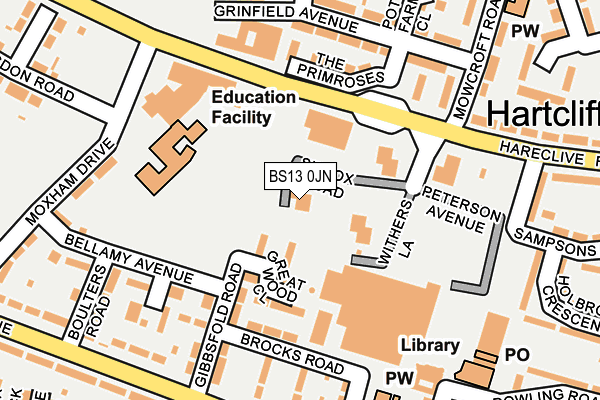 BS13 0JN map - OS OpenMap – Local (Ordnance Survey)