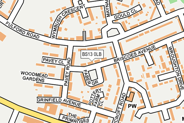 BS13 0LB map - OS OpenMap – Local (Ordnance Survey)