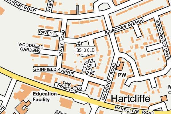 BS13 0LD map - OS OpenMap – Local (Ordnance Survey)