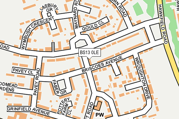 BS13 0LE map - OS OpenMap – Local (Ordnance Survey)