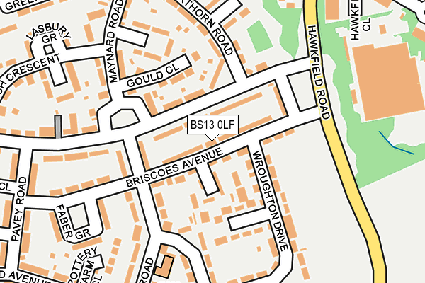 BS13 0LF map - OS OpenMap – Local (Ordnance Survey)