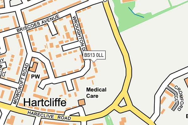 BS13 0LL map - OS OpenMap – Local (Ordnance Survey)