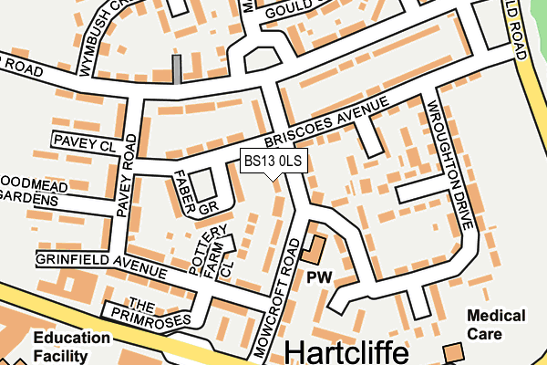 BS13 0LS map - OS OpenMap – Local (Ordnance Survey)