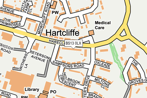 BS13 0LX map - OS OpenMap – Local (Ordnance Survey)