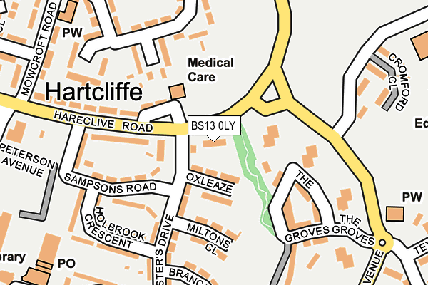 BS13 0LY map - OS OpenMap – Local (Ordnance Survey)