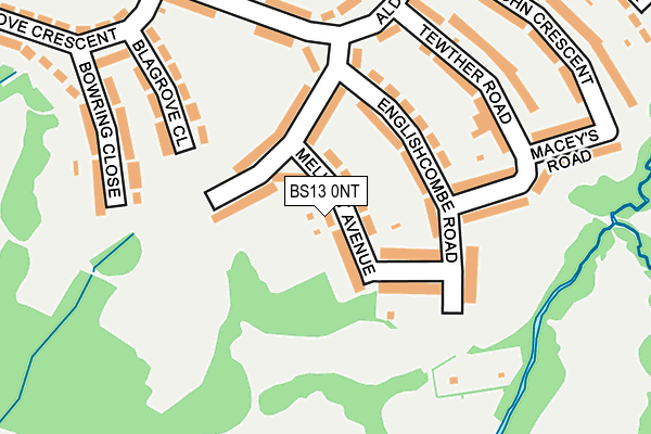 BS13 0NT map - OS OpenMap – Local (Ordnance Survey)