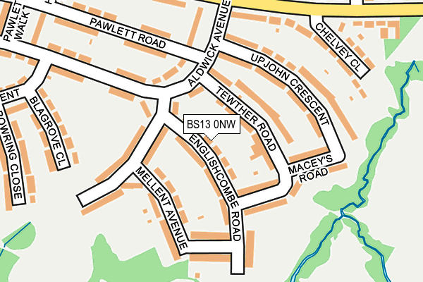 BS13 0NW map - OS OpenMap – Local (Ordnance Survey)