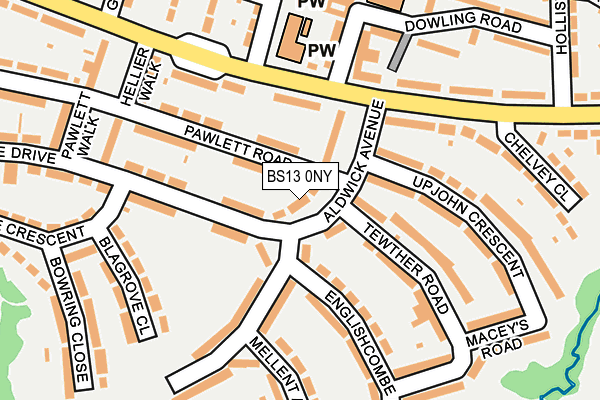 BS13 0NY map - OS OpenMap – Local (Ordnance Survey)