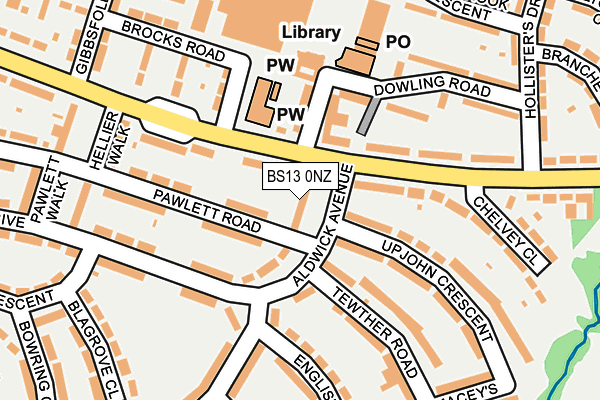 BS13 0NZ map - OS OpenMap – Local (Ordnance Survey)