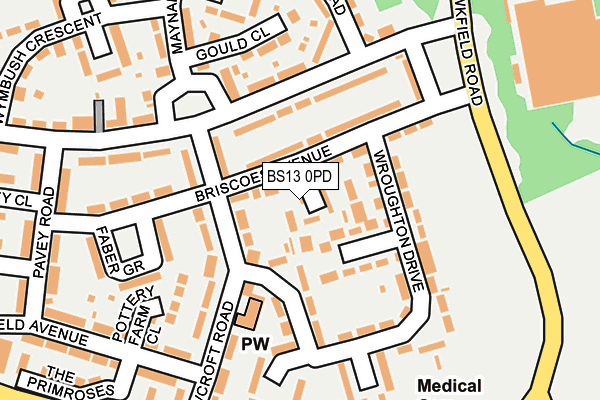 BS13 0PD map - OS OpenMap – Local (Ordnance Survey)