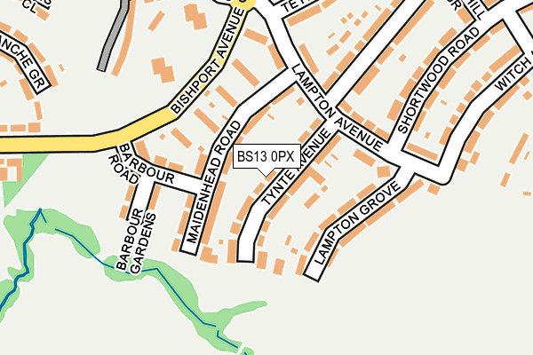 BS13 0PX map - OS OpenMap – Local (Ordnance Survey)