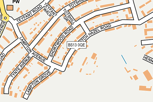 BS13 0QE map - OS OpenMap – Local (Ordnance Survey)