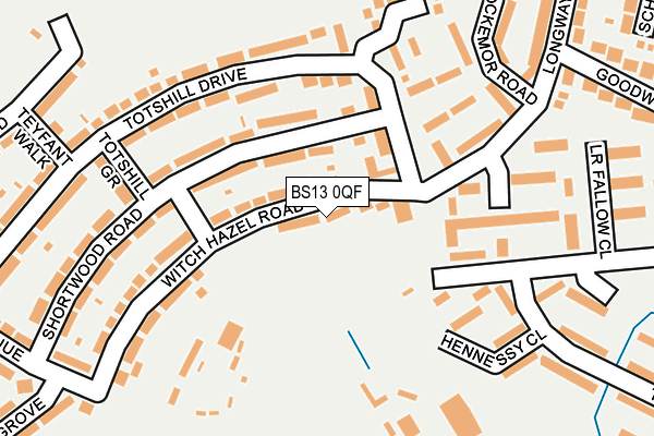 BS13 0QF map - OS OpenMap – Local (Ordnance Survey)