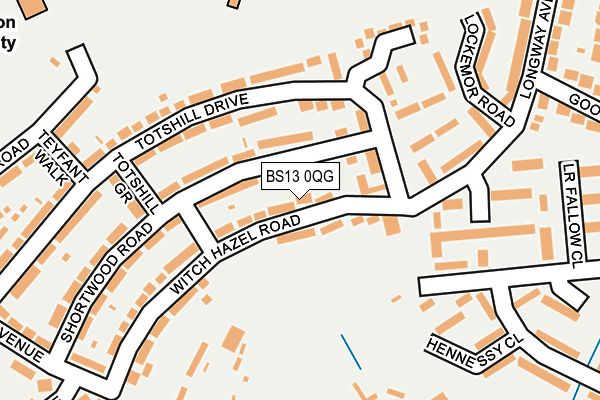 BS13 0QG map - OS OpenMap – Local (Ordnance Survey)